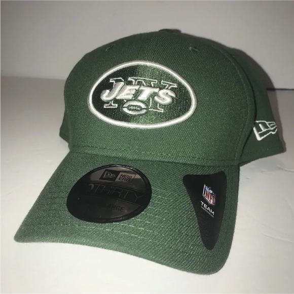 New York Jets New Era 39THIRTY Hat Flex Green Team Classic Logo Cap Large-XL - Picture 2 of 4